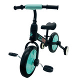 Loopfiets met duwstang - tot 30 kg belasting - zwart met blauw