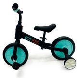 Loopfiets met duwstang - tot 30 kg belasting - zwart met blauw