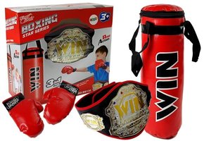 Kinder boks set - riem, handschoenen en zak
