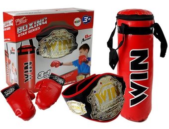 Kinder boks set - riem, handschoenen en zak