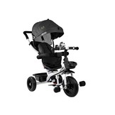 Driewieler kinderfiets en kinderwagen - met zonnevizier - zwart