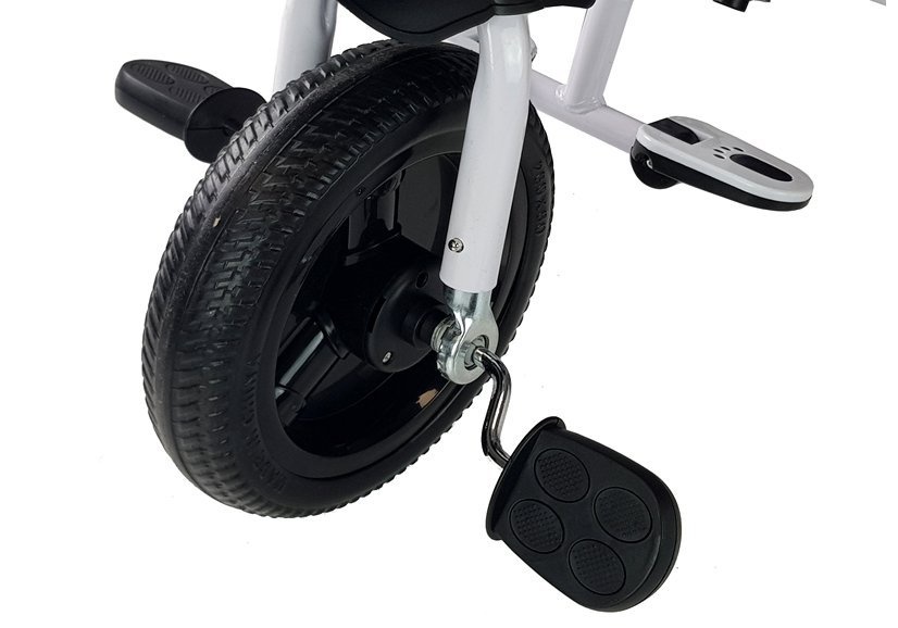 Driewieler kinderfiets en kinderwagen - met zonnevizier - zwart