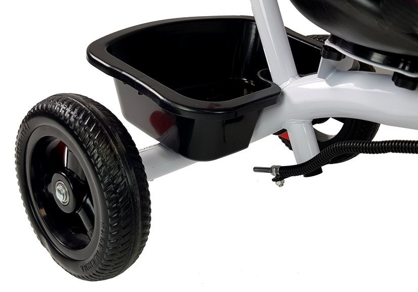 Driewieler kinderfiets en kinderwagen - met zonnevizier - zwart