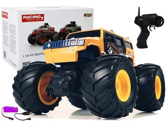 RC-monstertruck - bestuurbare terrein auto - 2,4 Ghz 1:18 - geel
