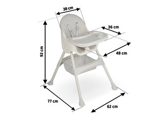 Kinderstoel met tafel & mand verstelbaar – Groen
