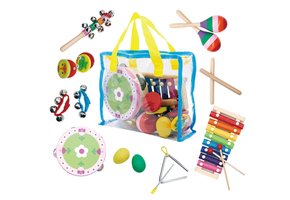 Kinder muziekinstrumenten set 14 instrumenten met opbergtas