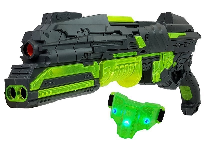 Nerf geweer glow in the dark + foam kogels