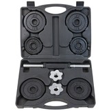 Halterset 7 kg in koffer – Gietijzer – 6 halterschijven