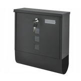 Brievenbus verzinkt staal 33,5 x 30,5 cm – Krantenhouder – Antraciet