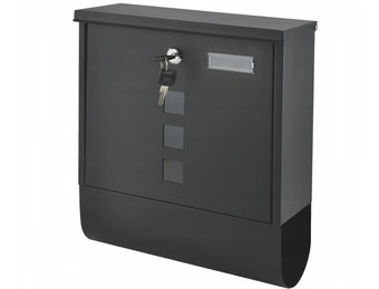 Brievenbus verzinkt staal 33,5 x 30,5 cm – Krantenhouder – Antraciet