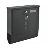 Brievenbus verzinkt staal 33,5 x 30,5 cm – Krantenhouder – Antraciet