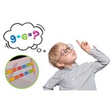 Krijtbord magnetisch dubbelzijdig met telraam & schrijfgerei - Roze