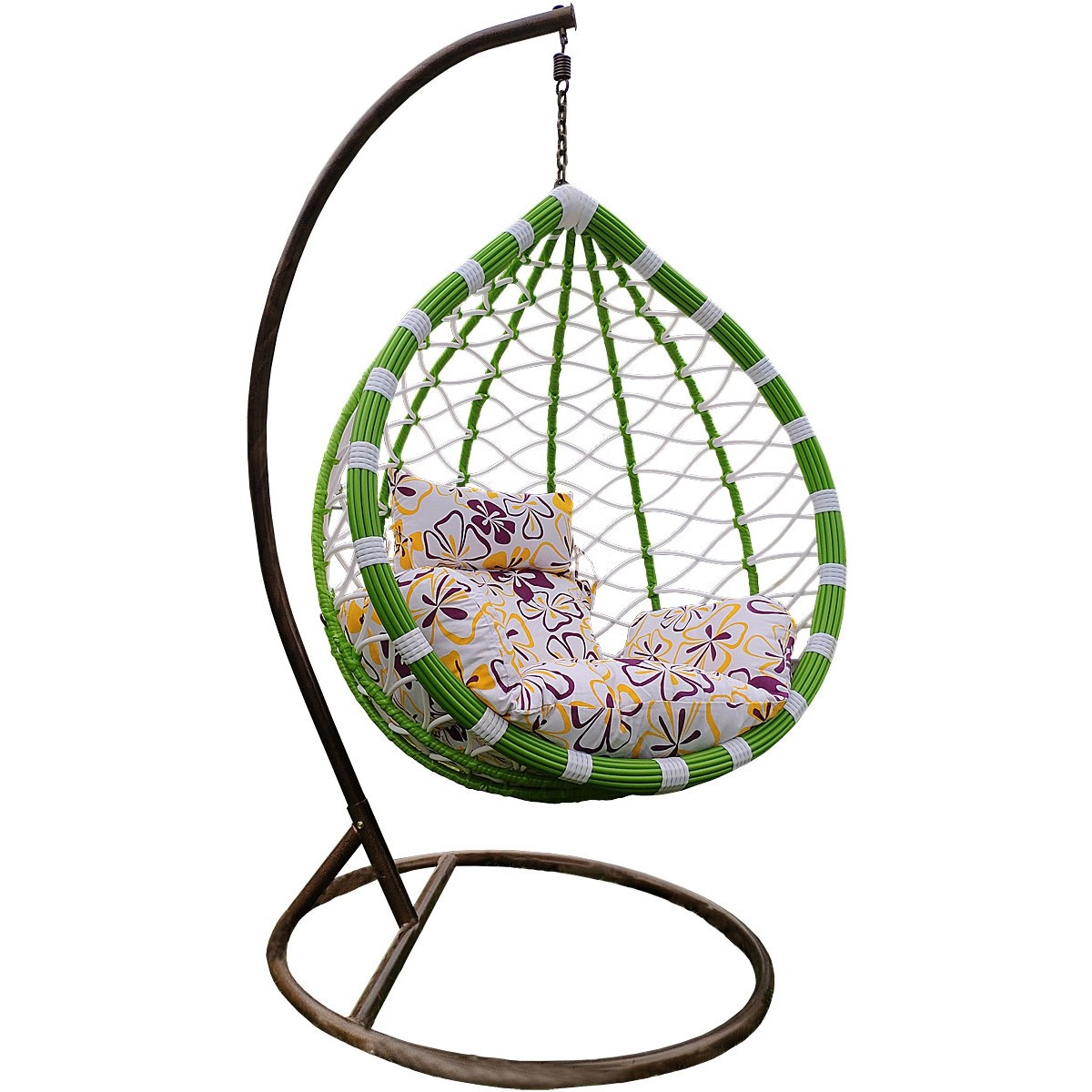 Hangstoel staand cocon Groen – Zwevende stoel + Kussens