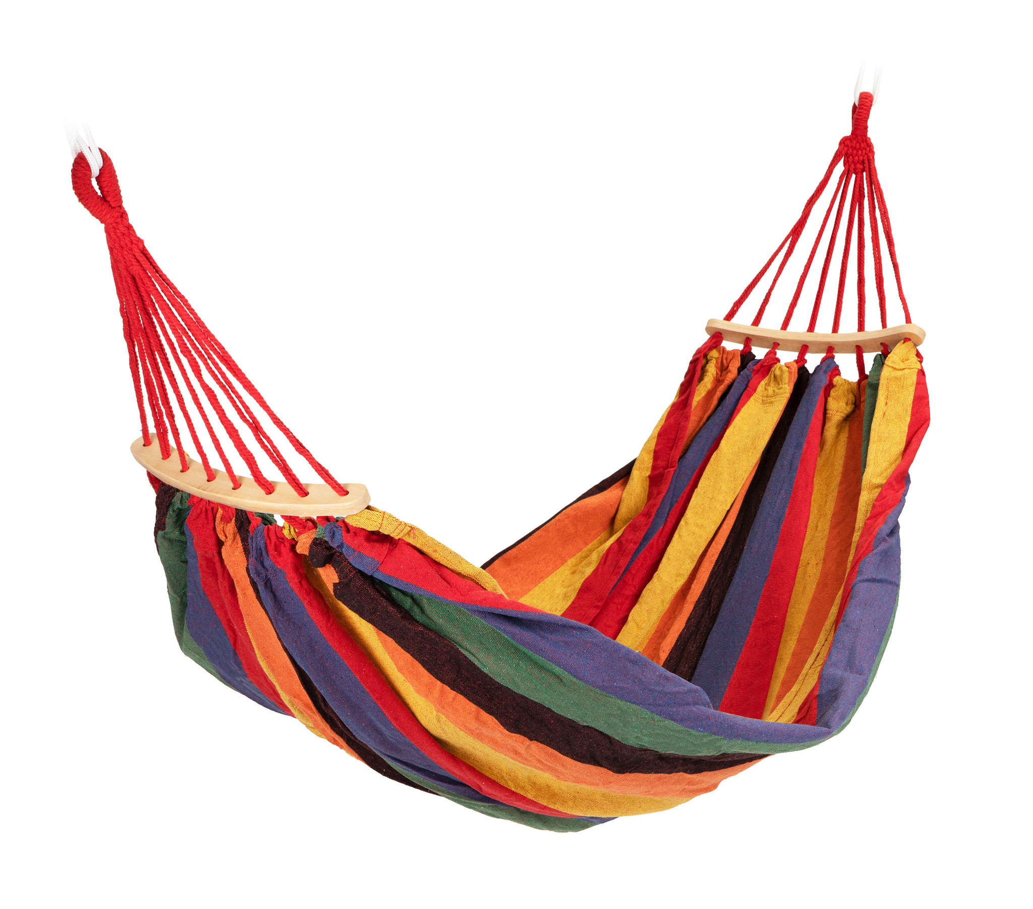 Hangmat 224 x 150 cm – Katoen – Multi kleur + hoes