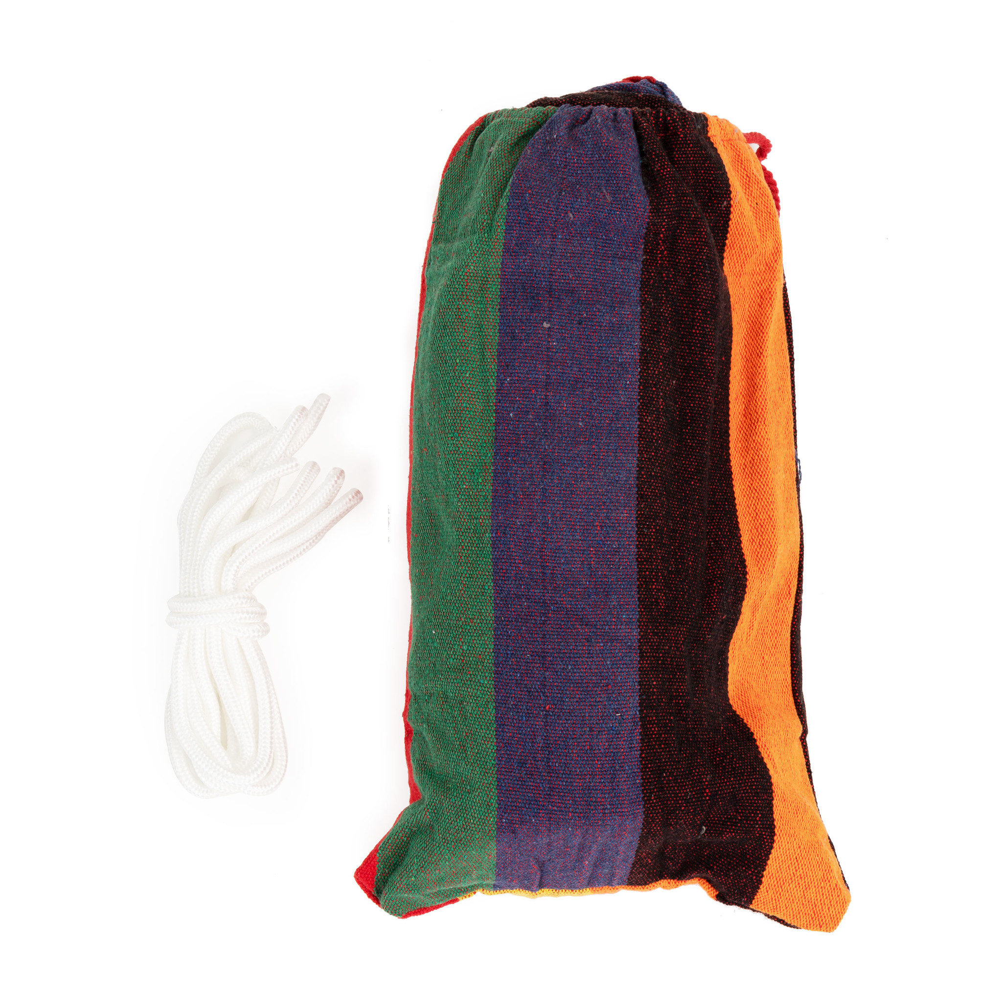 Hangmat 224 x 150 cm – Katoen – Multi kleur + hoes