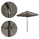 Parasol 200 x 200 cm grijs - kantelbaar
