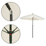 Parasol 200 x 200 cm beige - kantelbaar