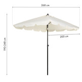 Parasol 200 x 200 cm beige - kantelbaar