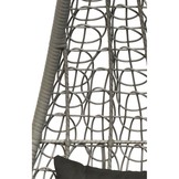 Hangstoel schommelstoel staand – Hoofdsteun + Kussen zwart grijs