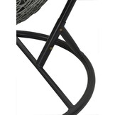 Hangstoel schommelstoel staand – Hoofdsteun + Kussen zwart grijs