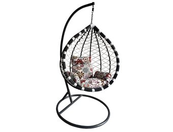 Hangstoel staand cocon met patroon – Zwevende stoel + Kussens