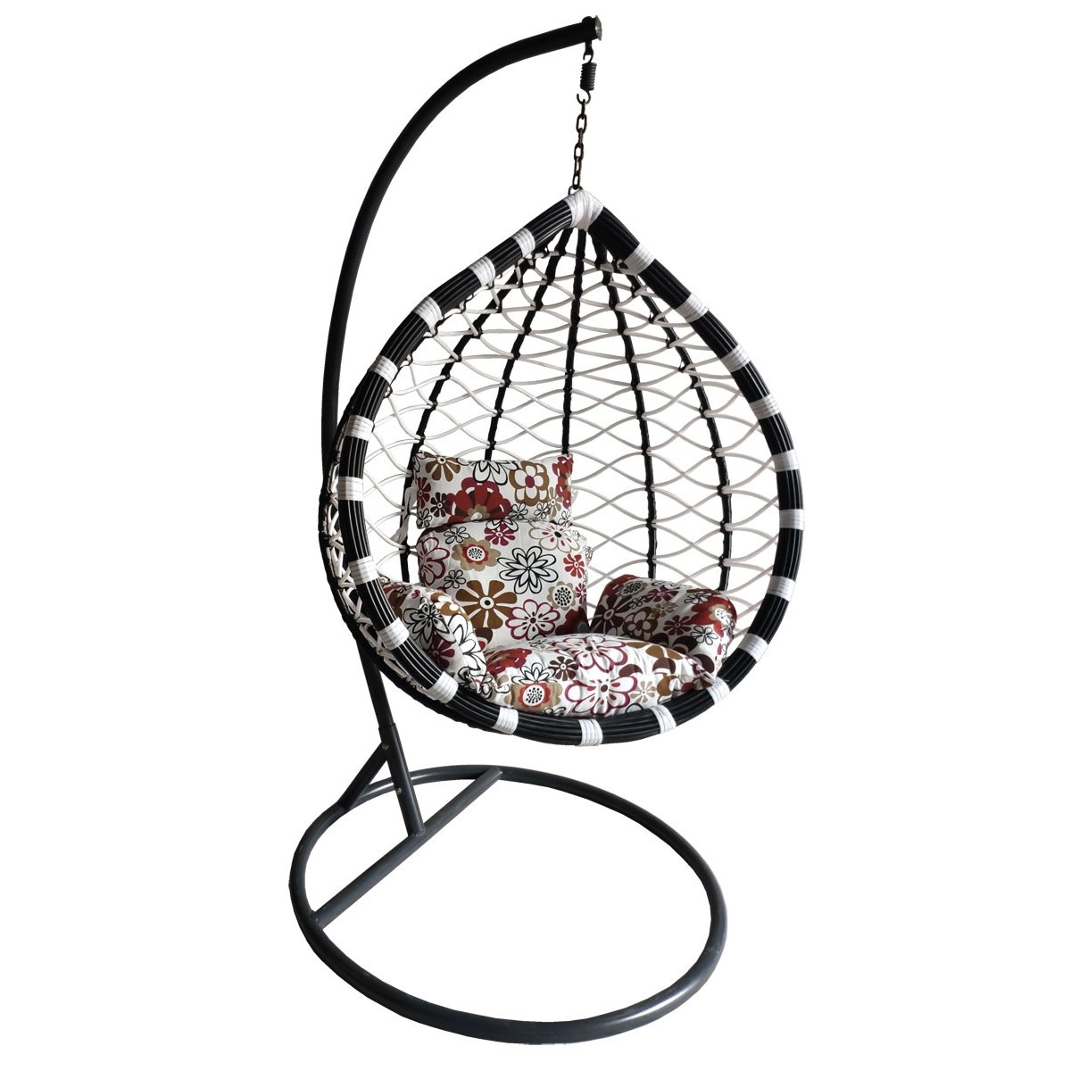 Hangstoel staand cocon met patroon – Zwevende stoel + Kussens