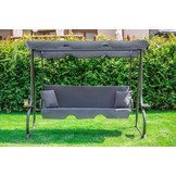 Schommelbank 3-zits grijs - 230 x 127 x 172 cm