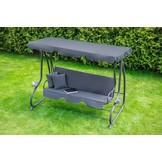 Schommelbank 3-zits grijs - 230 x 127 x 172 cm