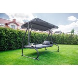 Schommelbank 3-zits grijs - 230 x 127 x 172 cm