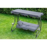 Schommelbank 3-zits grijs - 230 x 127 x 172 cm