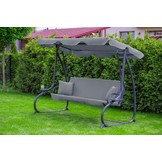 Schommelbank 3-zits grijs - 230 x 127 x 172 cm