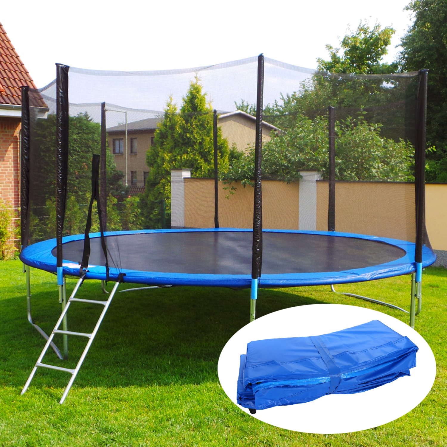 Trampoline rand voor 305 312cm 10ft - blauw