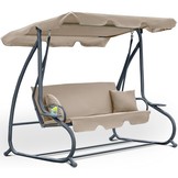 Schommelbank 3-zits beige - 230 x 127 x 172 cm