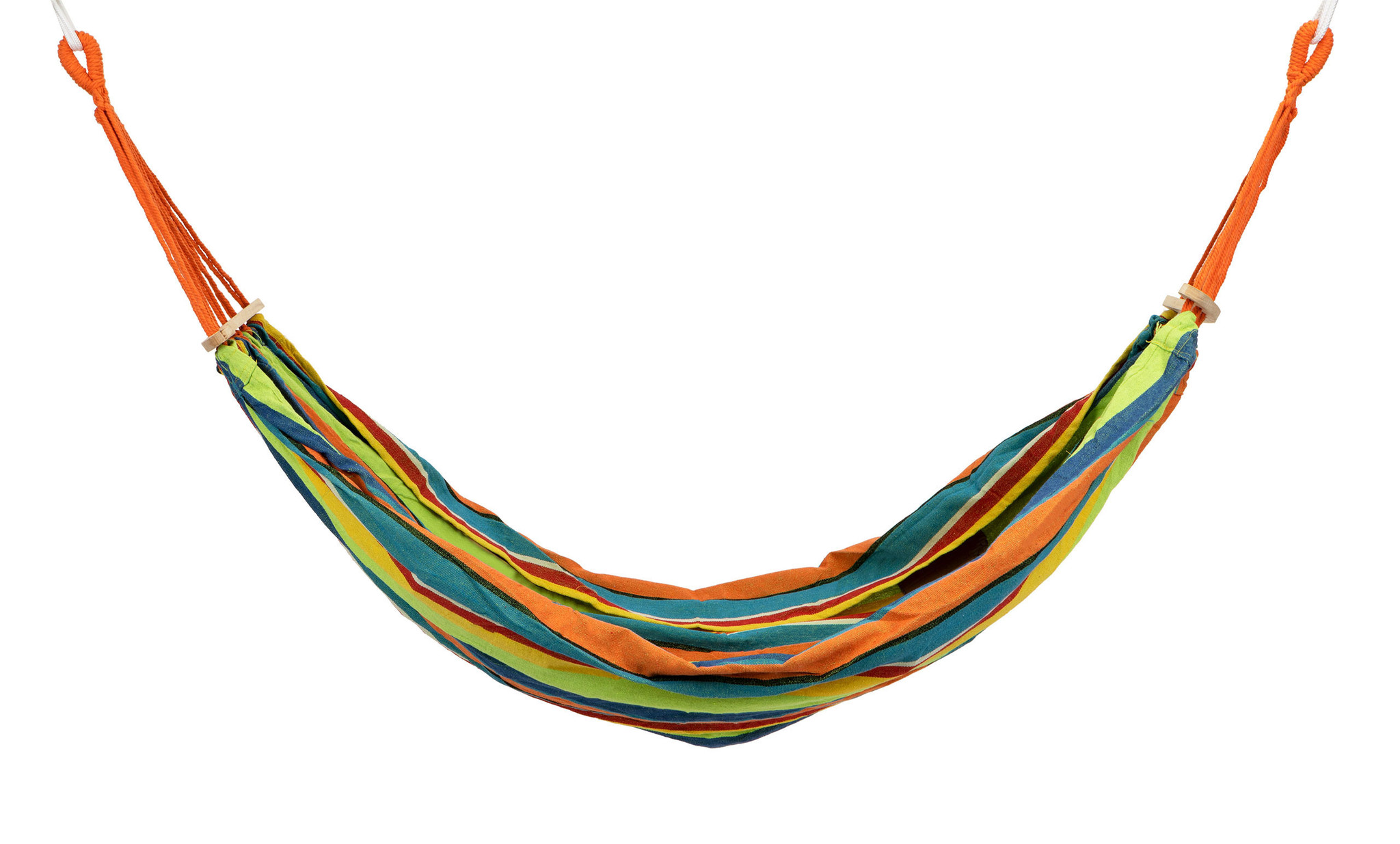 Hangmat 2 persoons - 185 x 150 cm - groen/oranje