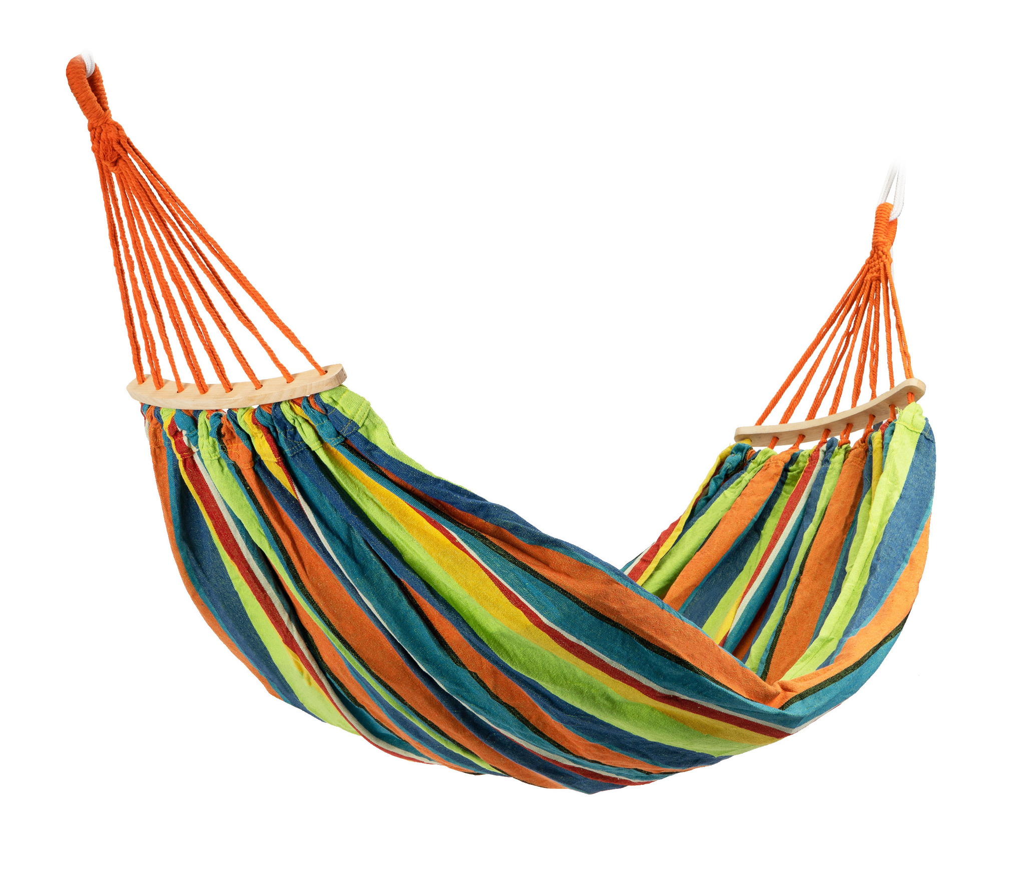 Hangmat 2 persoons - 185 x 150 cm - groen/oranje