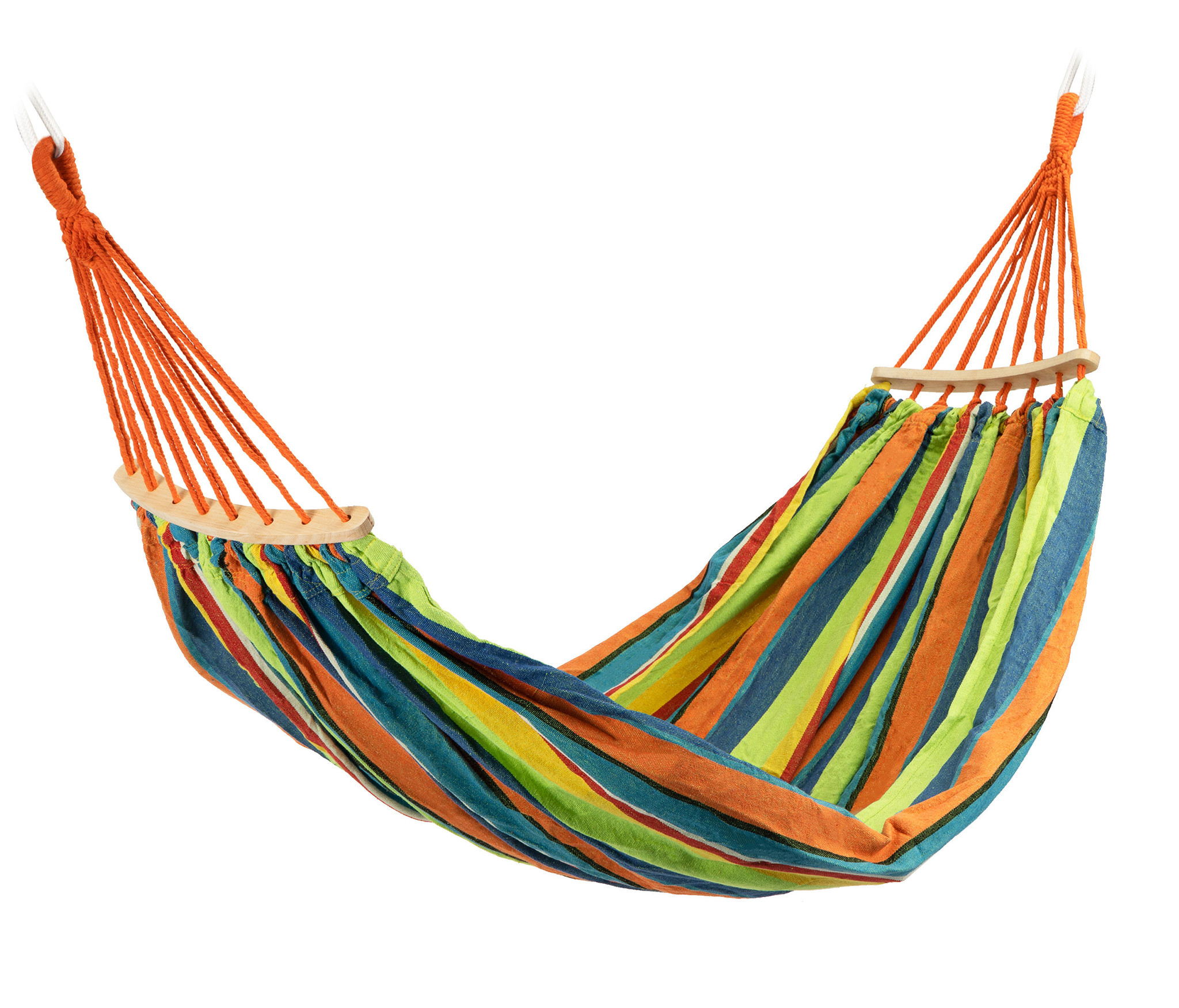 Hangmat 2 persoons - 185 x 150 cm - groen/oranje