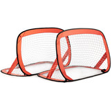 Voetbaldoel set van 2 – 142 x 88 x 88 cm – Rood