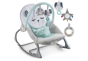 Wipstoeltje met vibratiesysteem Mint + speelband – 70 x 48 cm