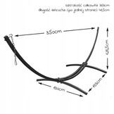 Hangmat frame Zwart + Hangmat 220 x 160 cm – Blauwe streep