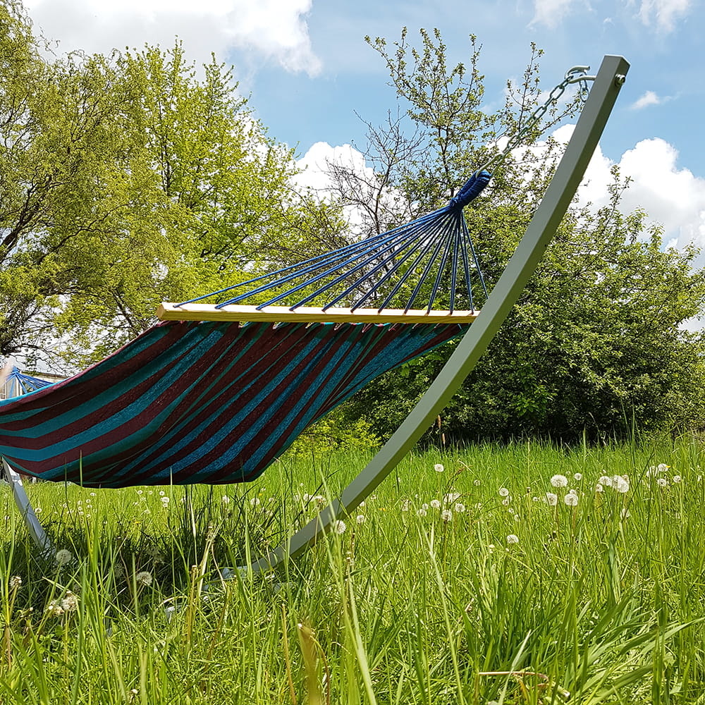 Hangmat 2 persoons XL 220 x 160 cm – Dwarsbalk – Blauw & Groen