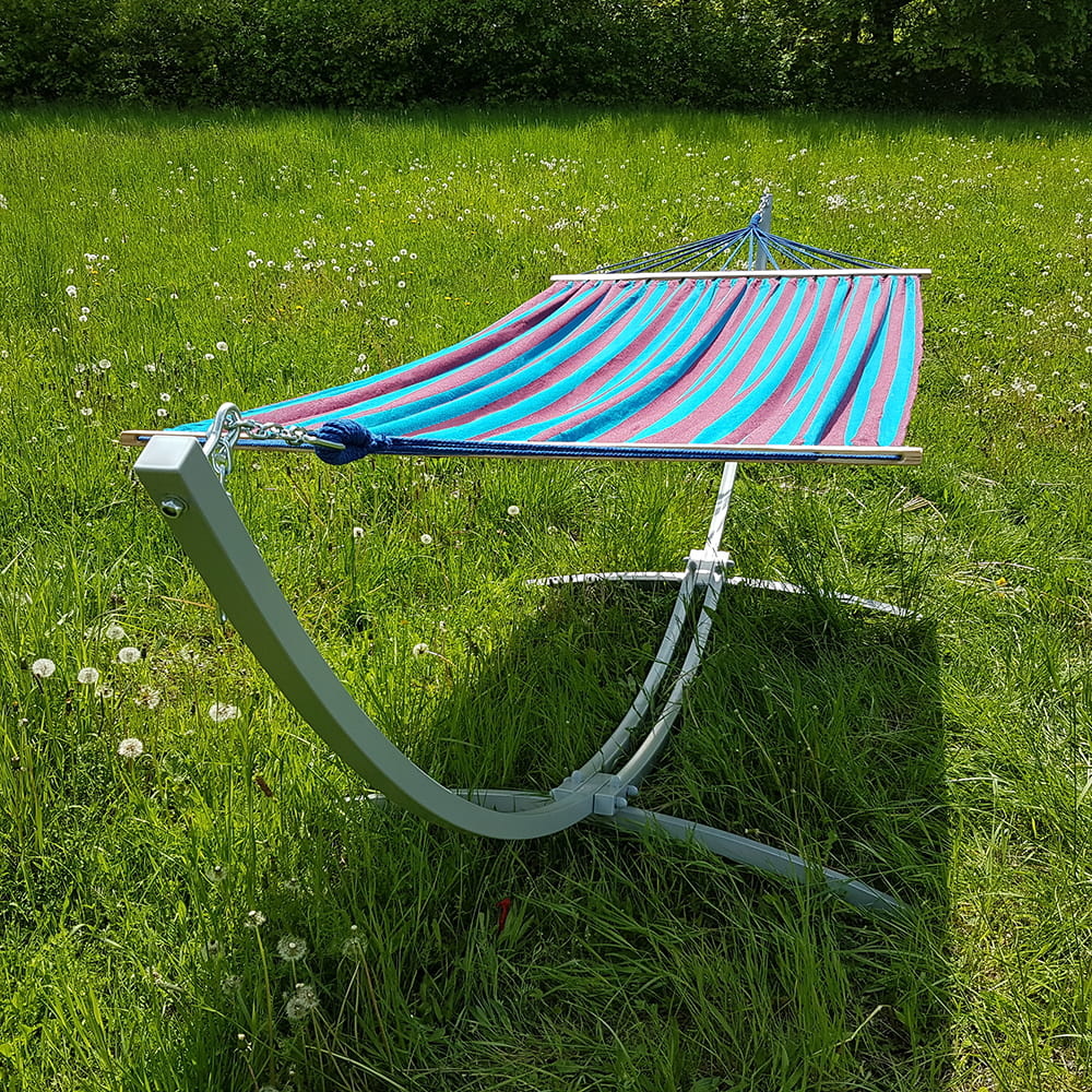 Hangmat 2 persoons XL 220 x 160 cm – Dwarsbalk – Blauw & Groen