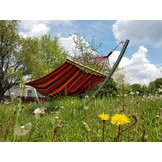 Hangmat 2 persoons XL 220 x 160 cm – Dwarsbalk – Blauw & Groen