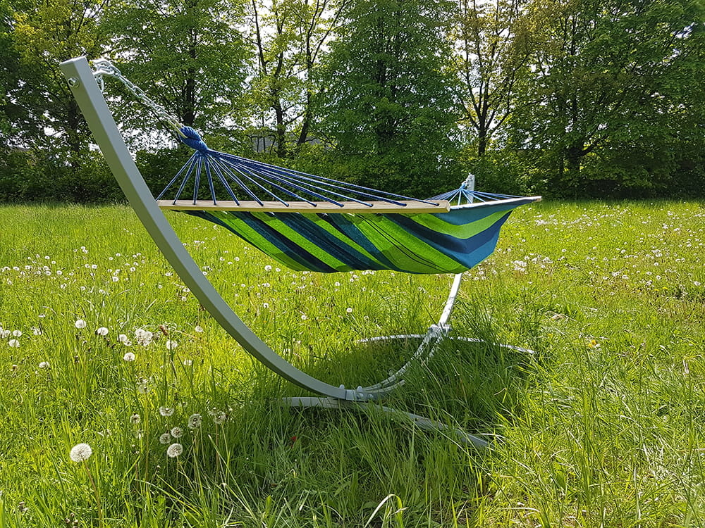 Hangmat 2 persoons XL 220 x 160 cm – Dwarsbalk – Blauw & Groen
