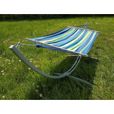 Hangmat 2 persoons XL 220 x 160 cm – Dwarsbalk – Blauw & Groen