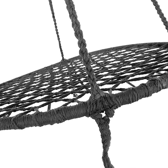Hangstoel gevlochten 80 cm – Nestschommel van touw – Grijs