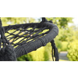 Hangstoel gevlochten 80 cm – Nestschommel van touw – Grijs