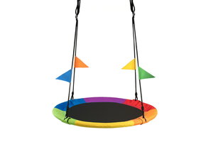 Nestschommel 100 cm Regenboog met vlaggen – Ooievaarsnest