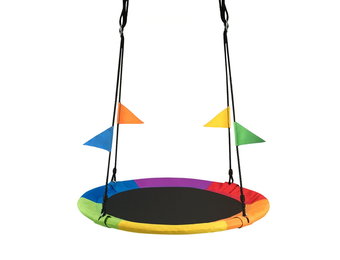 Nestschommel 100 cm Regenboog met vlaggen – Ooievaarsnest