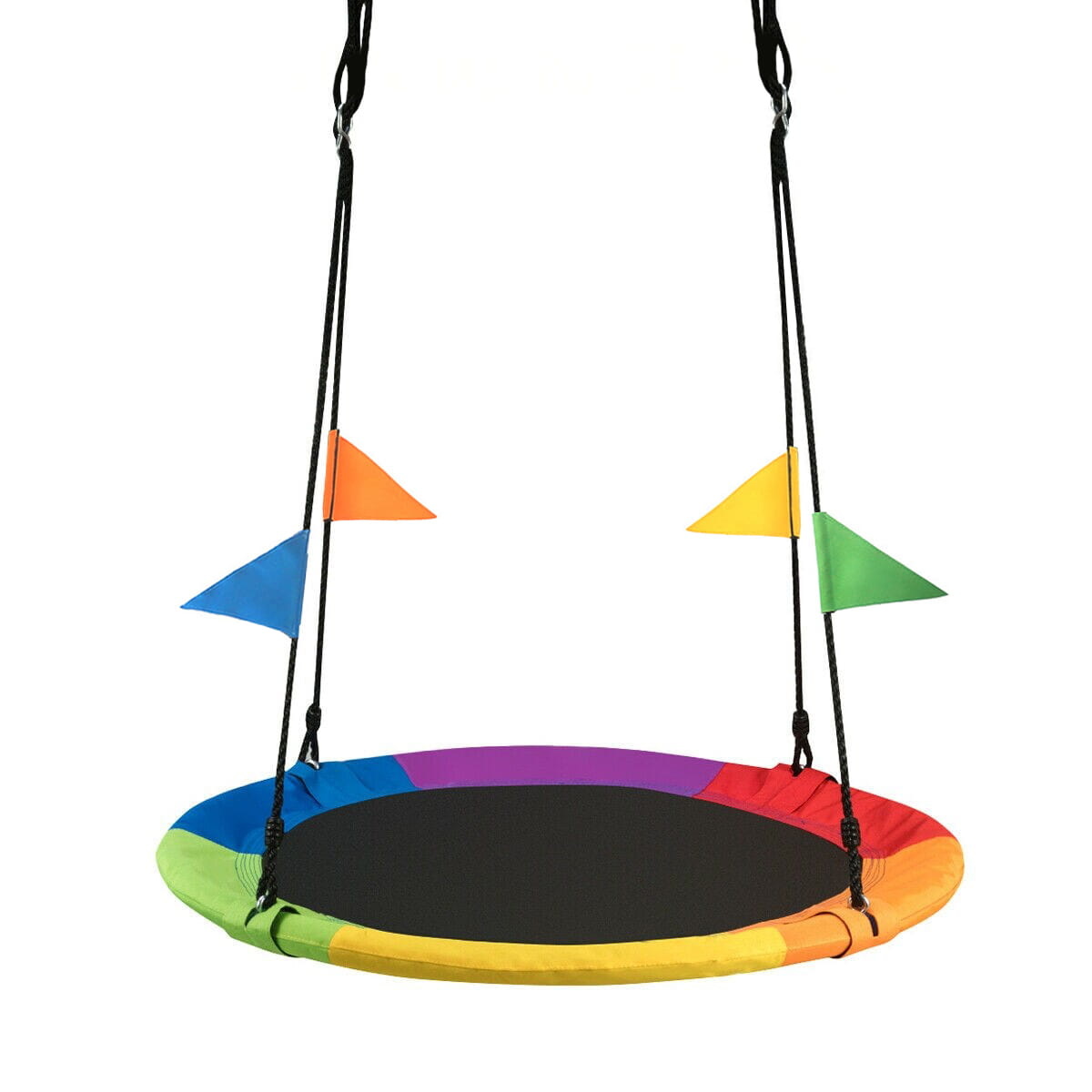 Nestschommel 100 cm Regenboog met vlaggen – Ooievaarsnest