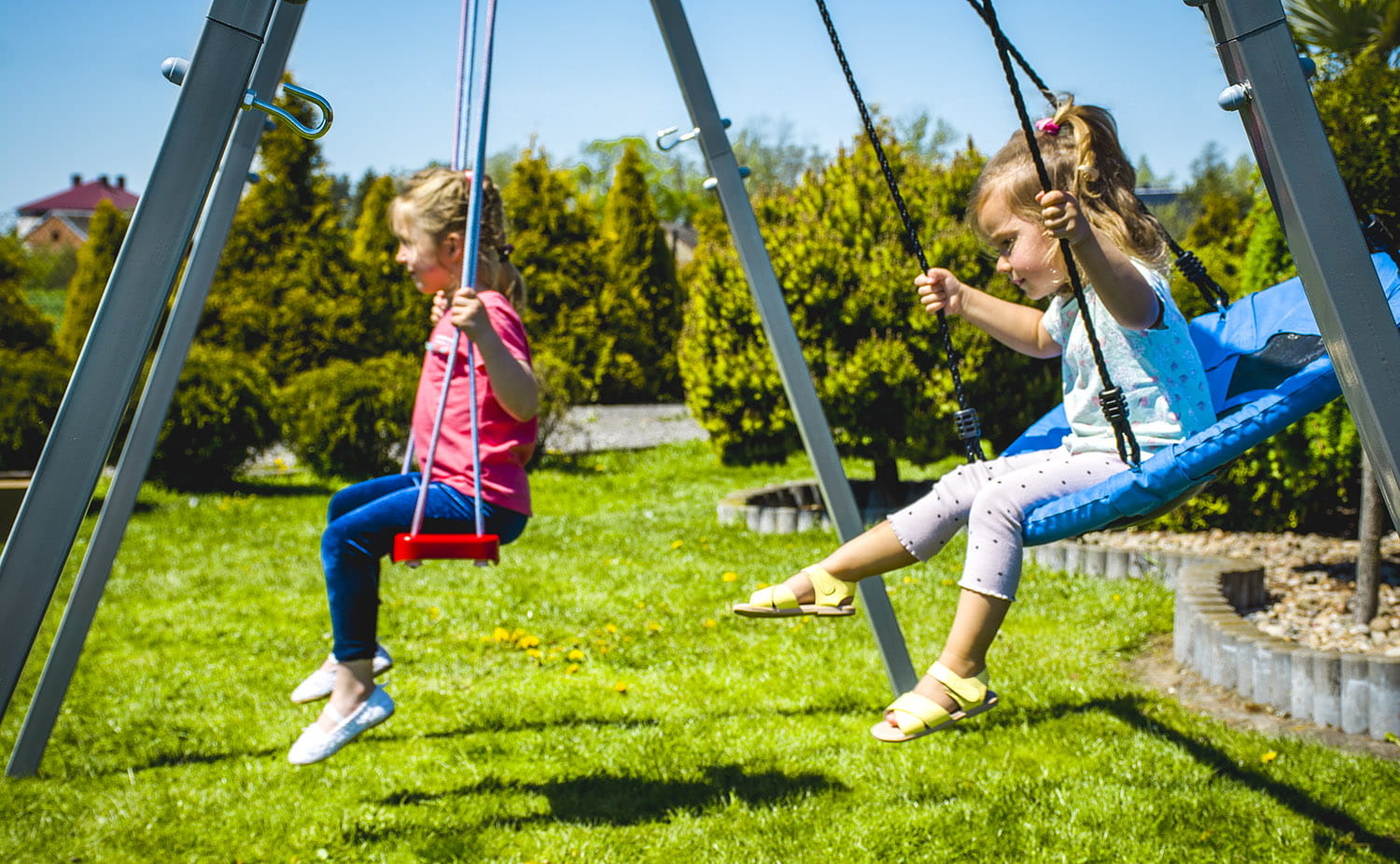 Nestschommel 100 cm ooievaarsnest – Tot 150 kg Blauw